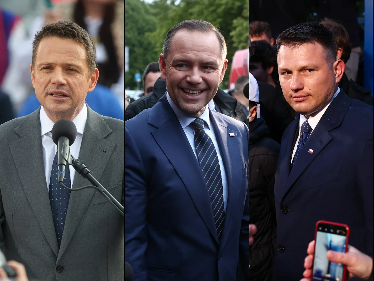 Rafał Trzaskowski, Karol Nawrocki i Sławomir Mentzen