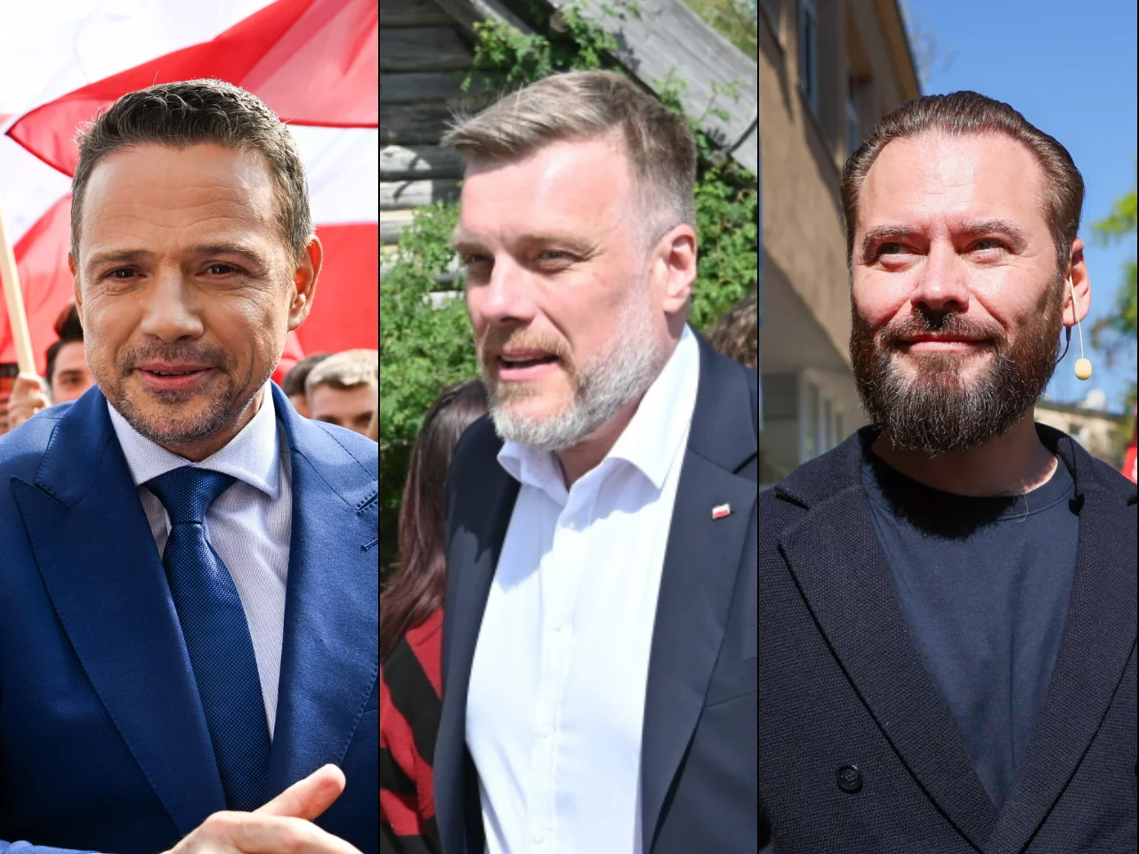 Rafał Trzaskowski, Adrian Zandberg i Krzysztof Stanowski