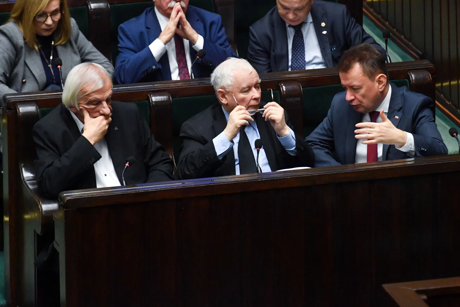 Ryszard Terlecki, Jarosław Kaczyński i Mariusz Błaszczak