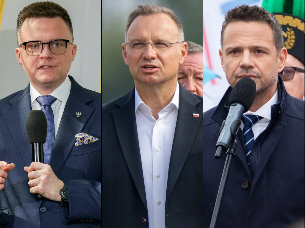 Szymon Hołownia, Andrzej Duda, Rafał Trzaskowski