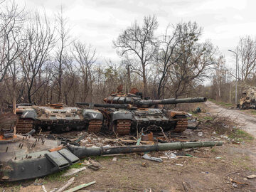 Spalone rosyjskie czołgi