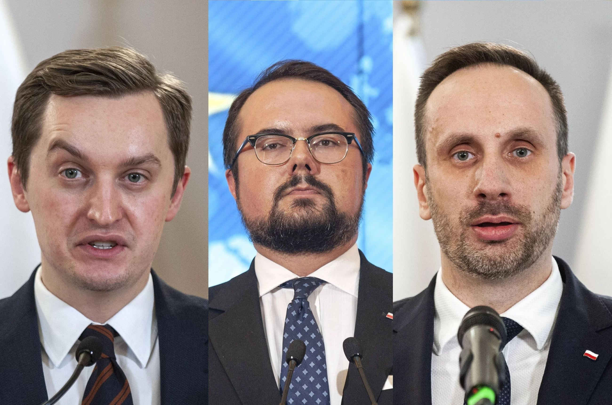 Sebastian Kaleta, Paweł Jabłoński i Janusz Kowalski