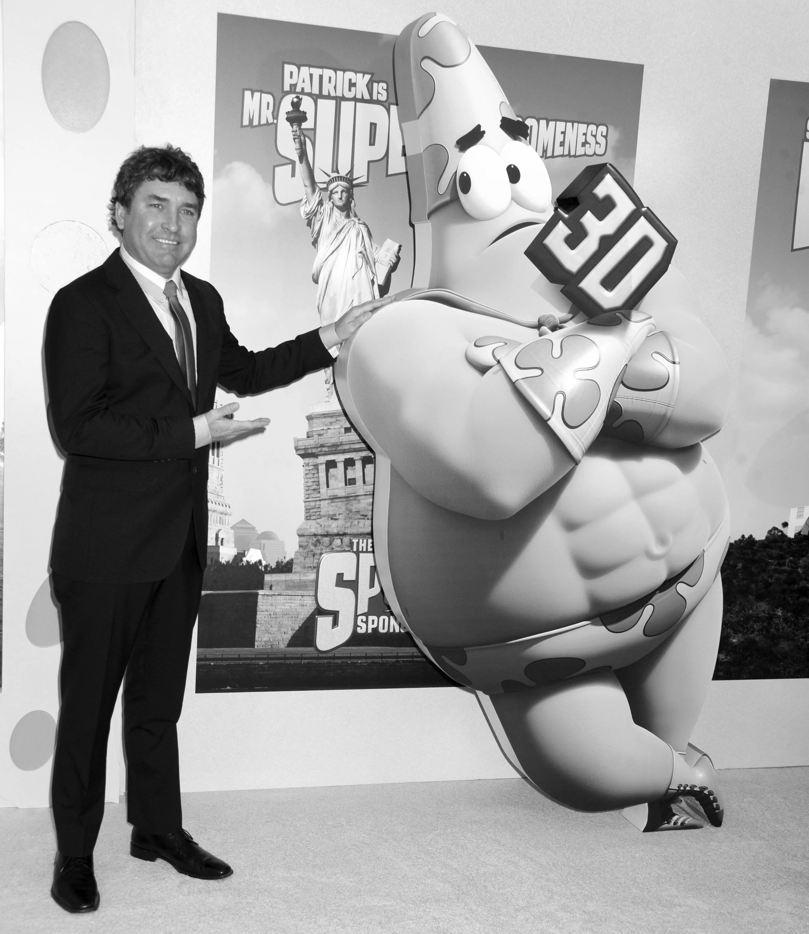 Stephen Hillenburg i Patrick z kreskówki "SpongeBob Squarepants"