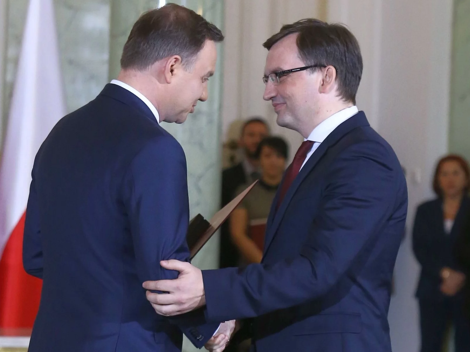 Prezydent Andrzej Duda i minister sprawiedliwości Zbigniew Ziobro