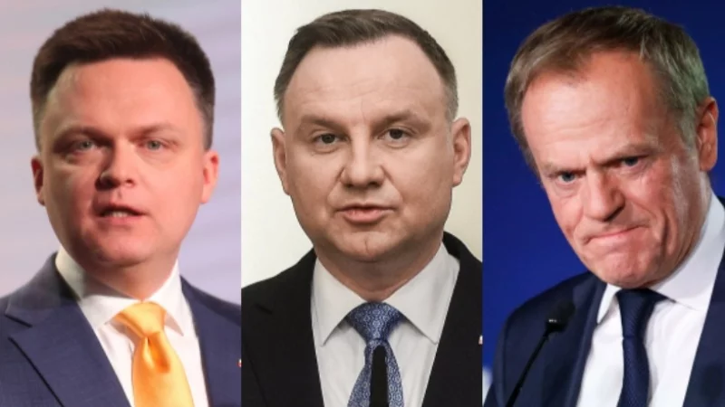 Szymon Hołownia, Andrzej Duda, Donald Tusk