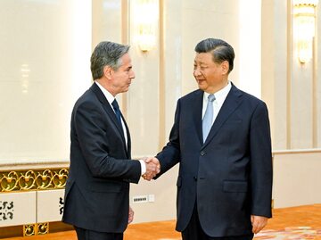 Spotkanie Antony'ego Blinkena i Xi Jinpinga