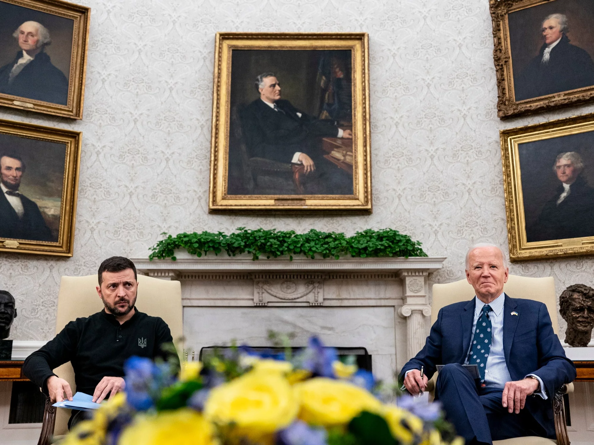 Wołodymyr Zełenski i Joe Biden