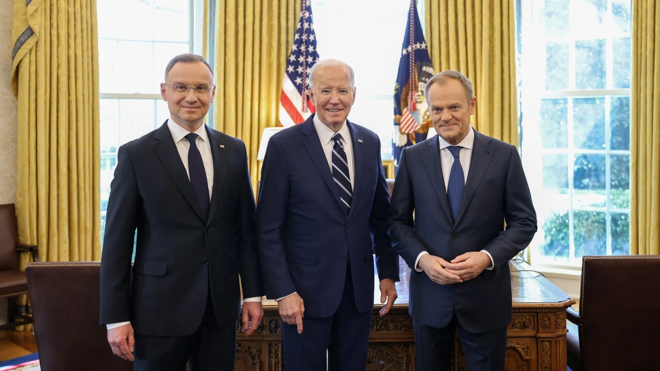 Andrzej Duda, Joe Biden i Donald Tusk