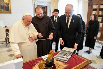 Spotkanie papieża Franciszka z Denysem Szmyhalem