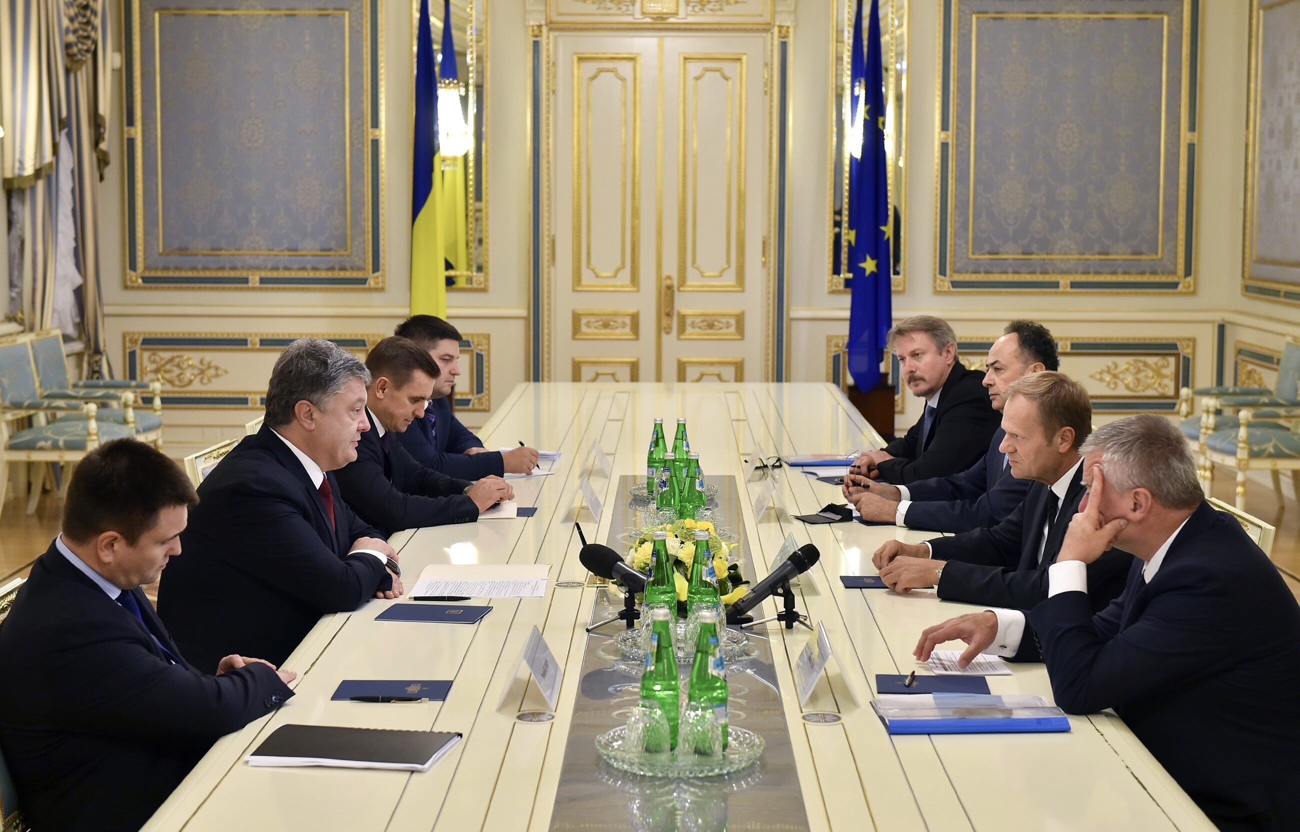 Spotkanie prezydenta Ukrainy Petro Poroszenki i przewodniczącego Rady Europejskiej Donalda Tuska