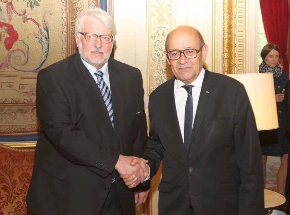 Minister spraw zagranicznych Witold Waszczykowski i szef MSZ Francji Jean Yvesem Le Drian