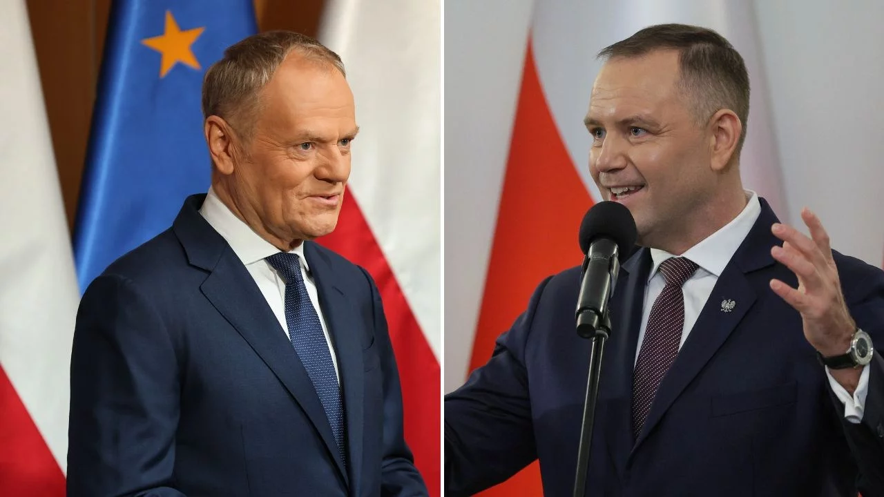 Donald Tusk i Karol Nawrocki