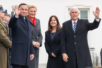Spotkanie wiceprezydenta USA Mike'a Pence'a z prezydentem Andrzejem Dudą