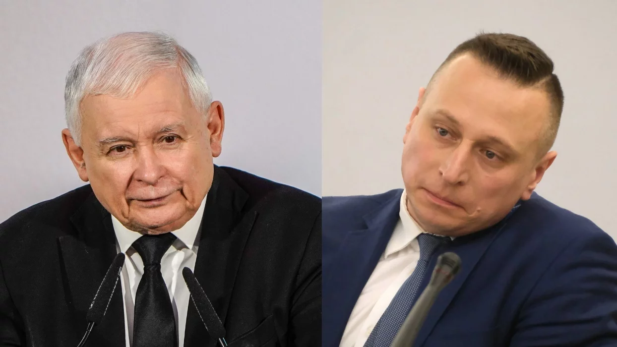 Jarosław Kaczyński i Krzysztof Brejza