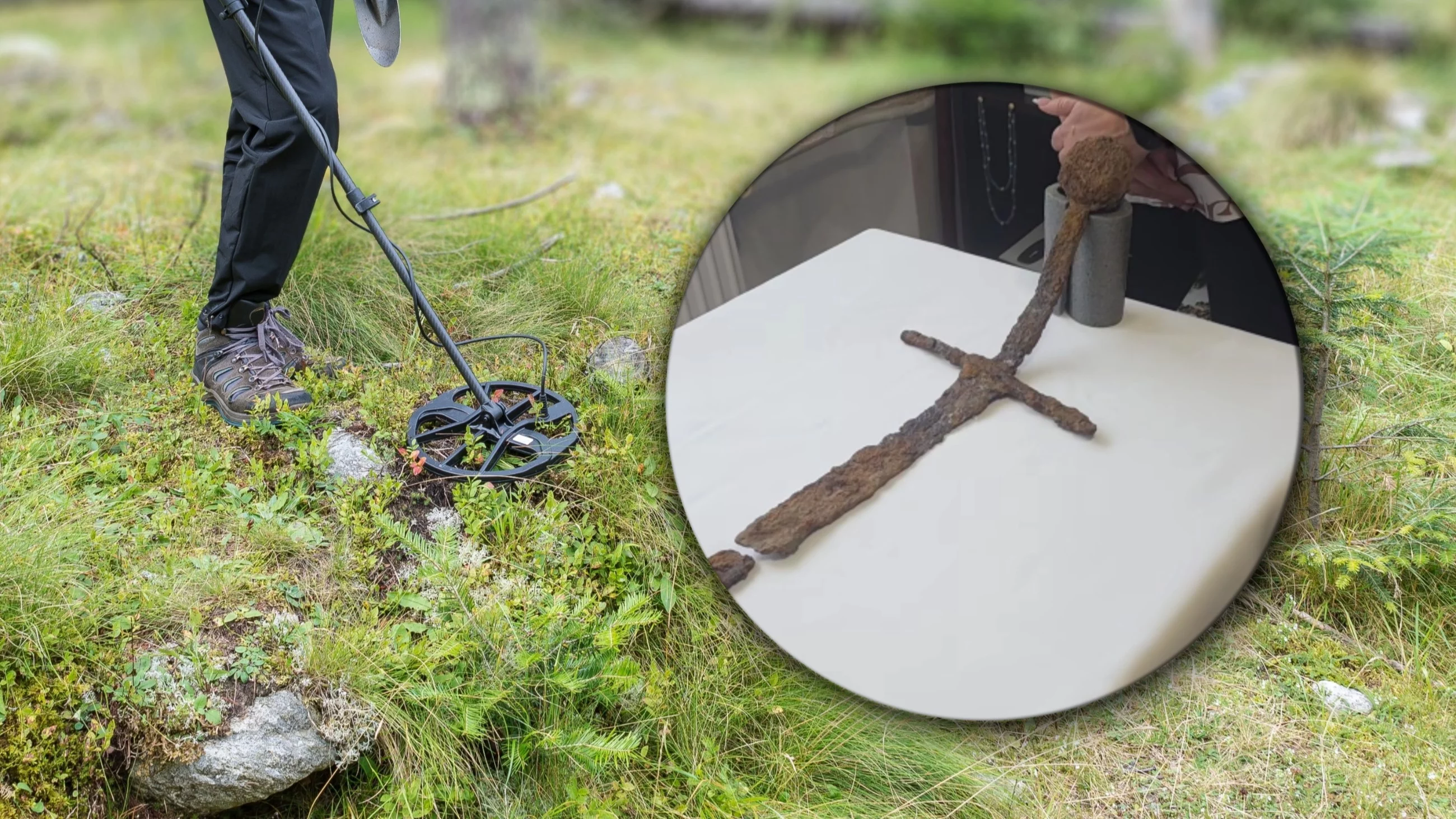 W lesie na zachód od Iławy znaleziono miecz