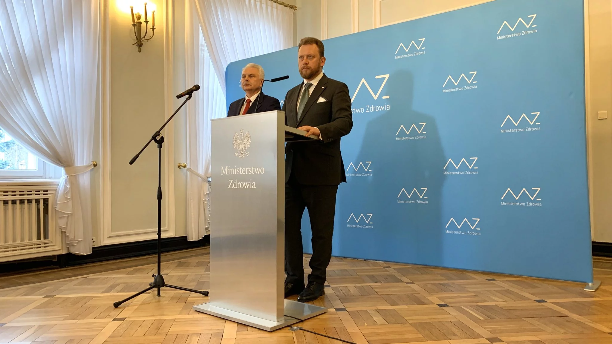 Łukasz Szumowski na konferencji prasowej