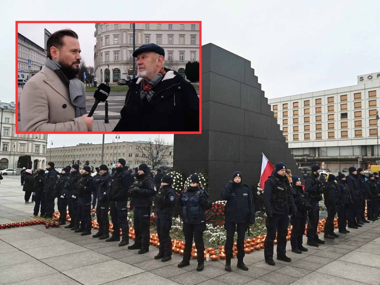 Krzysztof Stanowski na miesięcznicy smoleńskiej