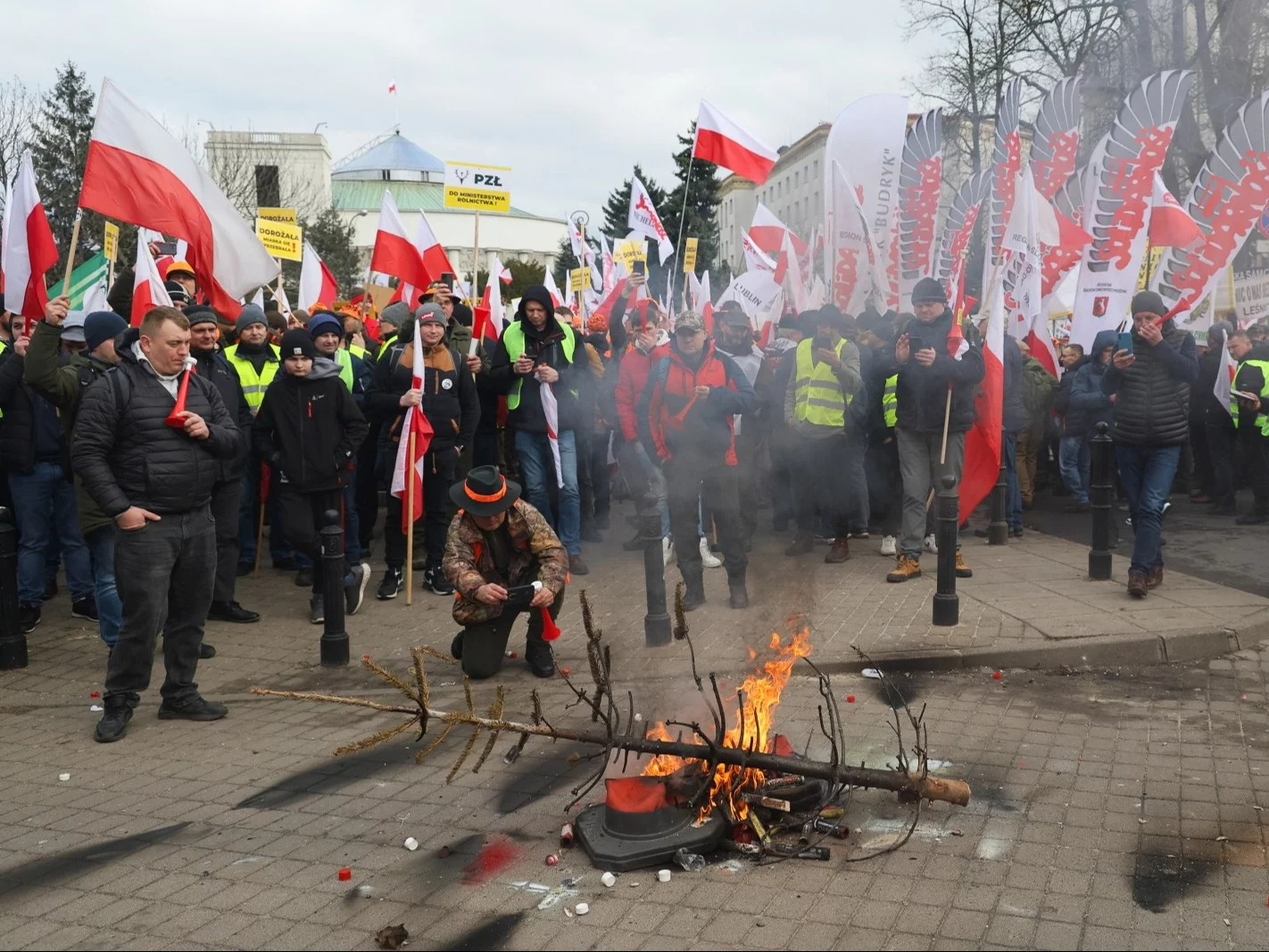 Protest rolników przed Sejmem