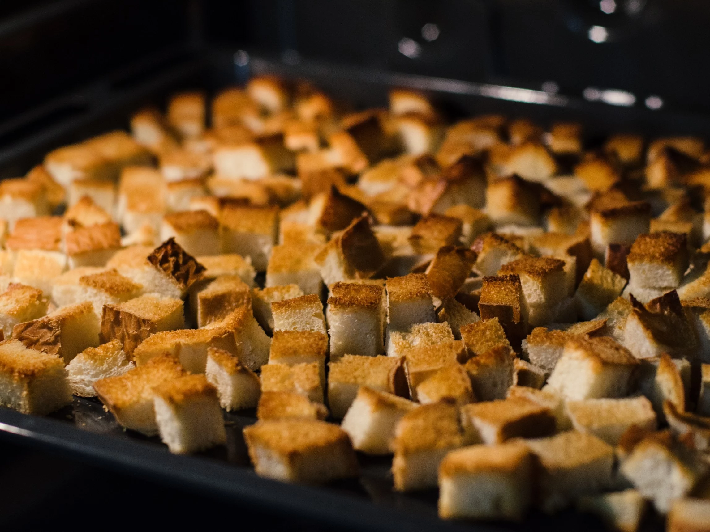 Grzanki z piekarnika