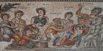 Starożytna mozaika z domu w Nea Pafos na Cyprze