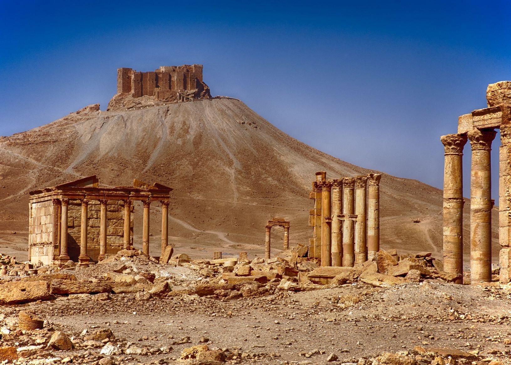 Starożytne ruiny w Palmirze