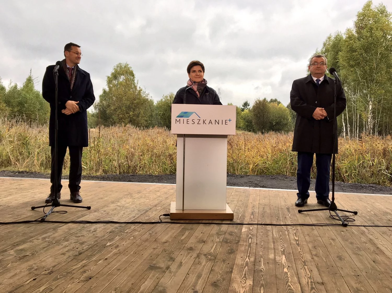 Mateusz Morawiecki, Beata Szydło i Andrzej Adamczyk