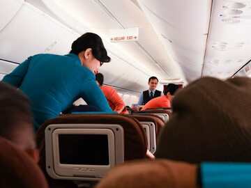 Stewardessa w samolocie