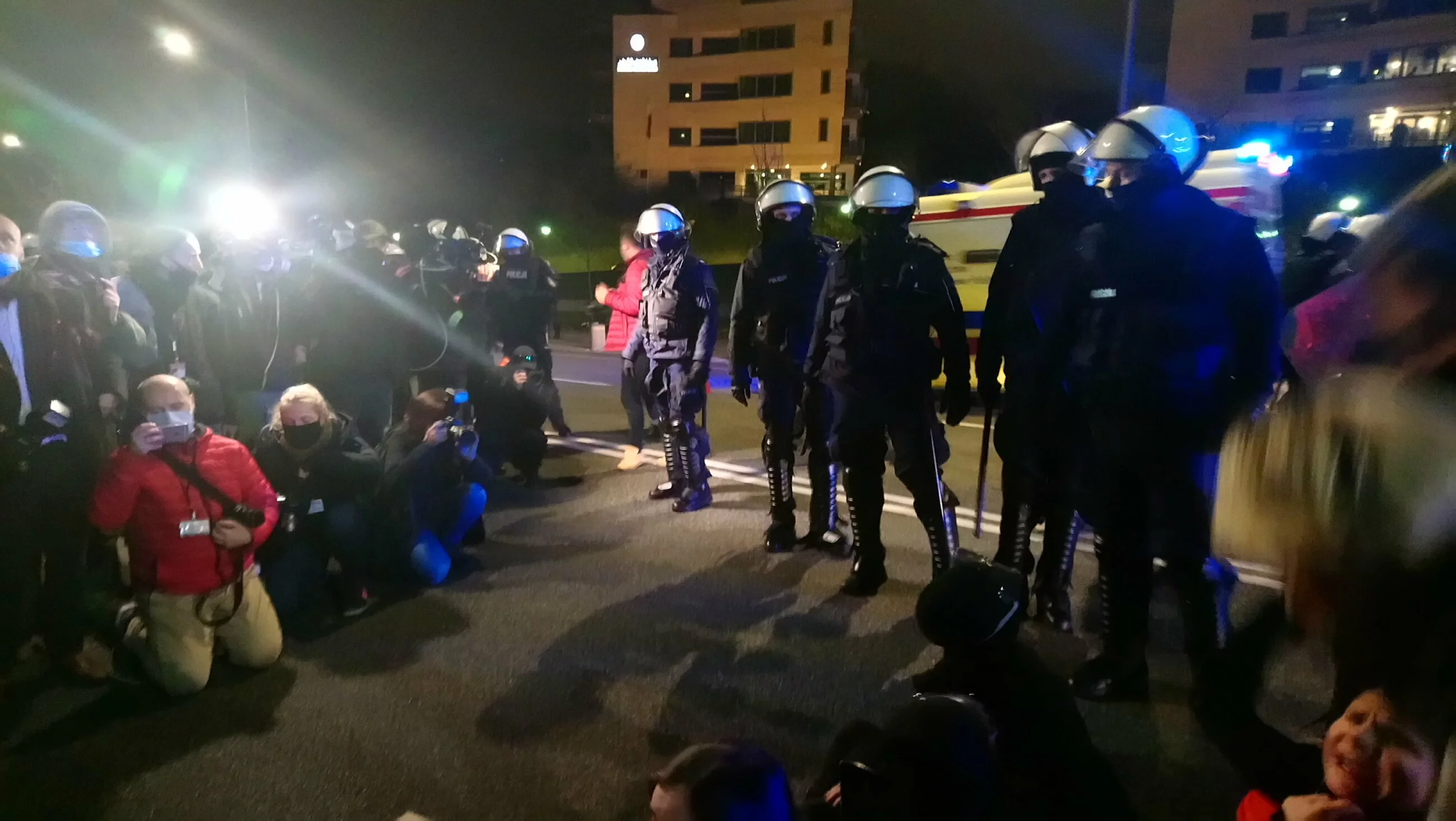 Strajk przy ulicy Książęcej w Warszawie