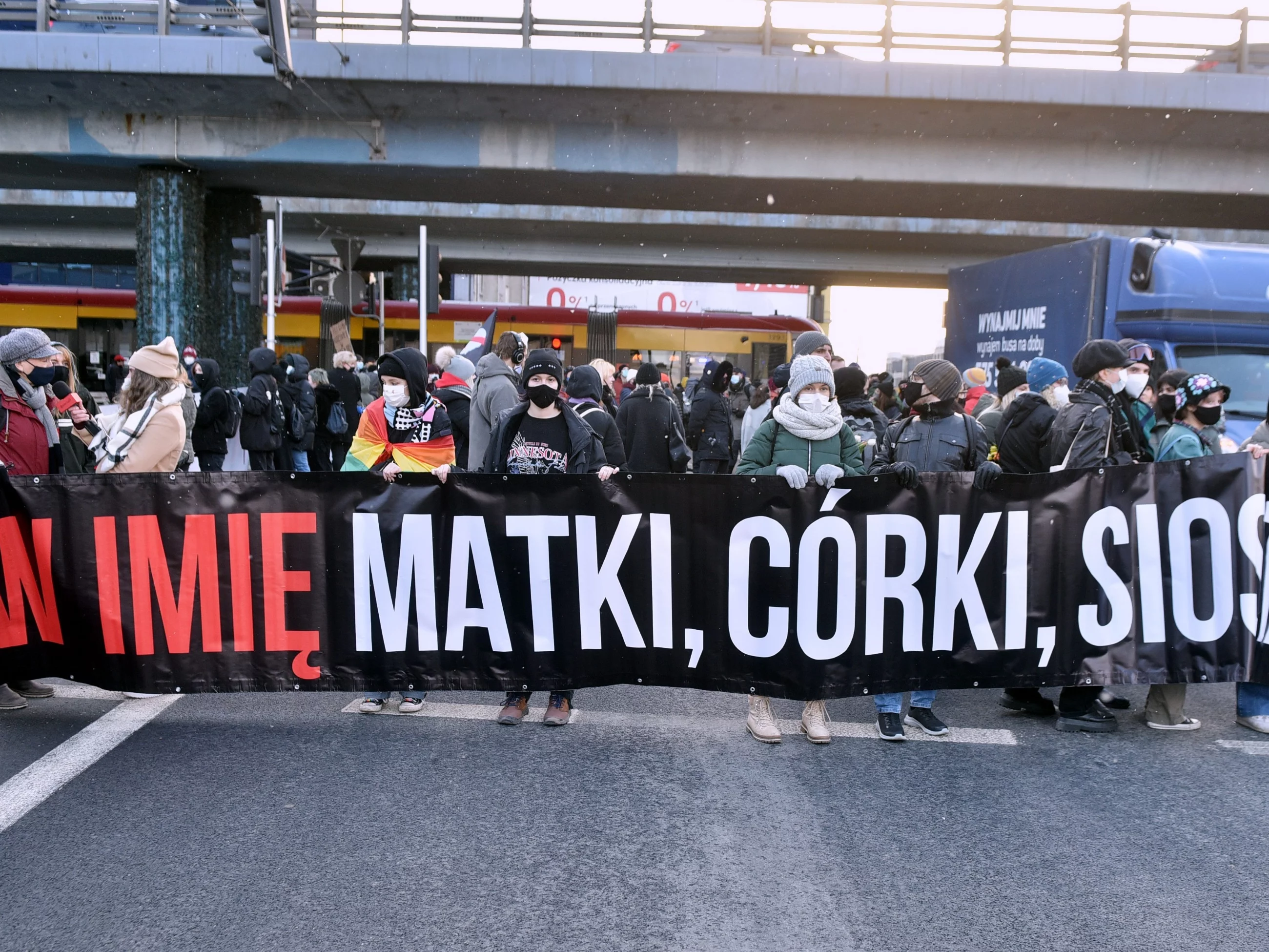 Protest organizowany przez Strajk Kobiet