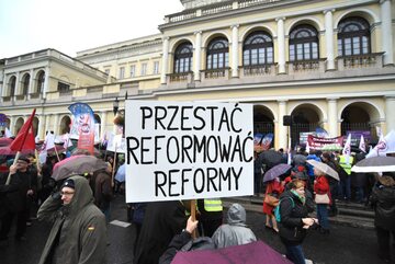 Strajk nauczycieli w Warszawie, 10 października 2016
