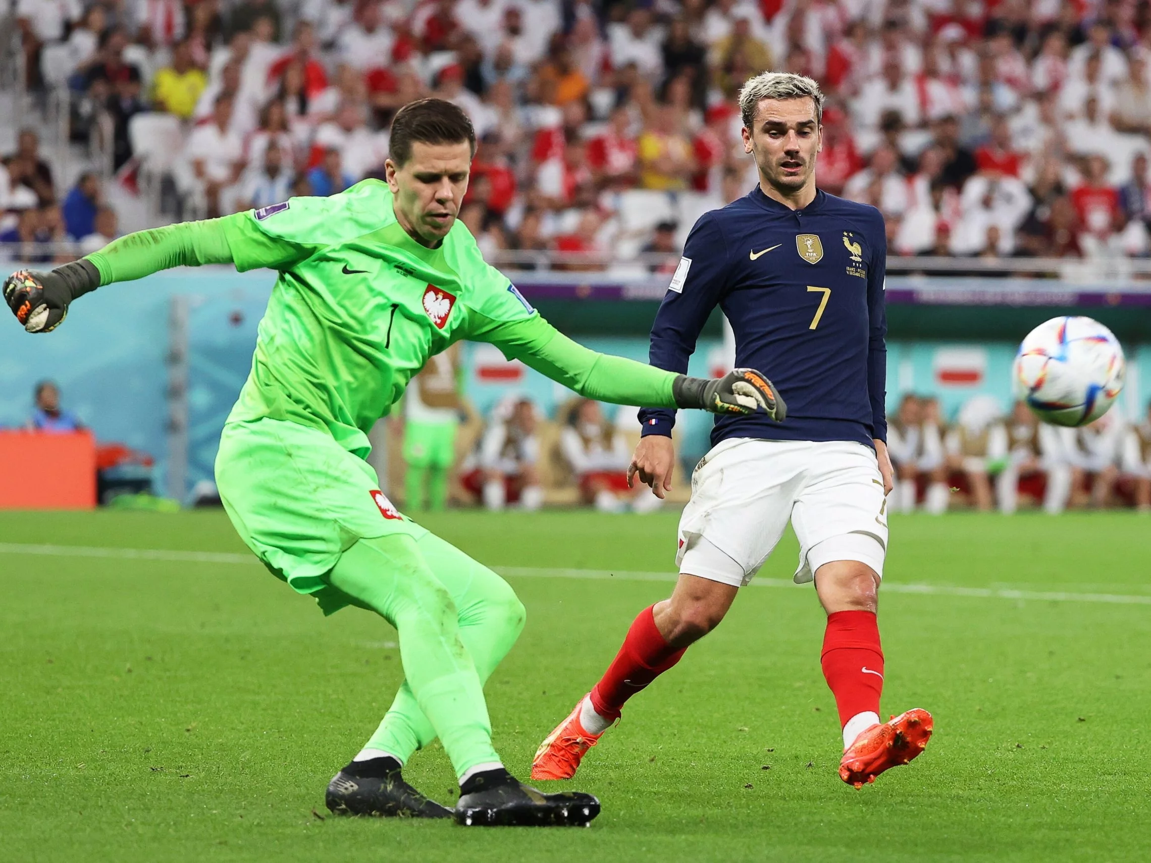 Wojciech Szczęsny i Antoine Griezmann