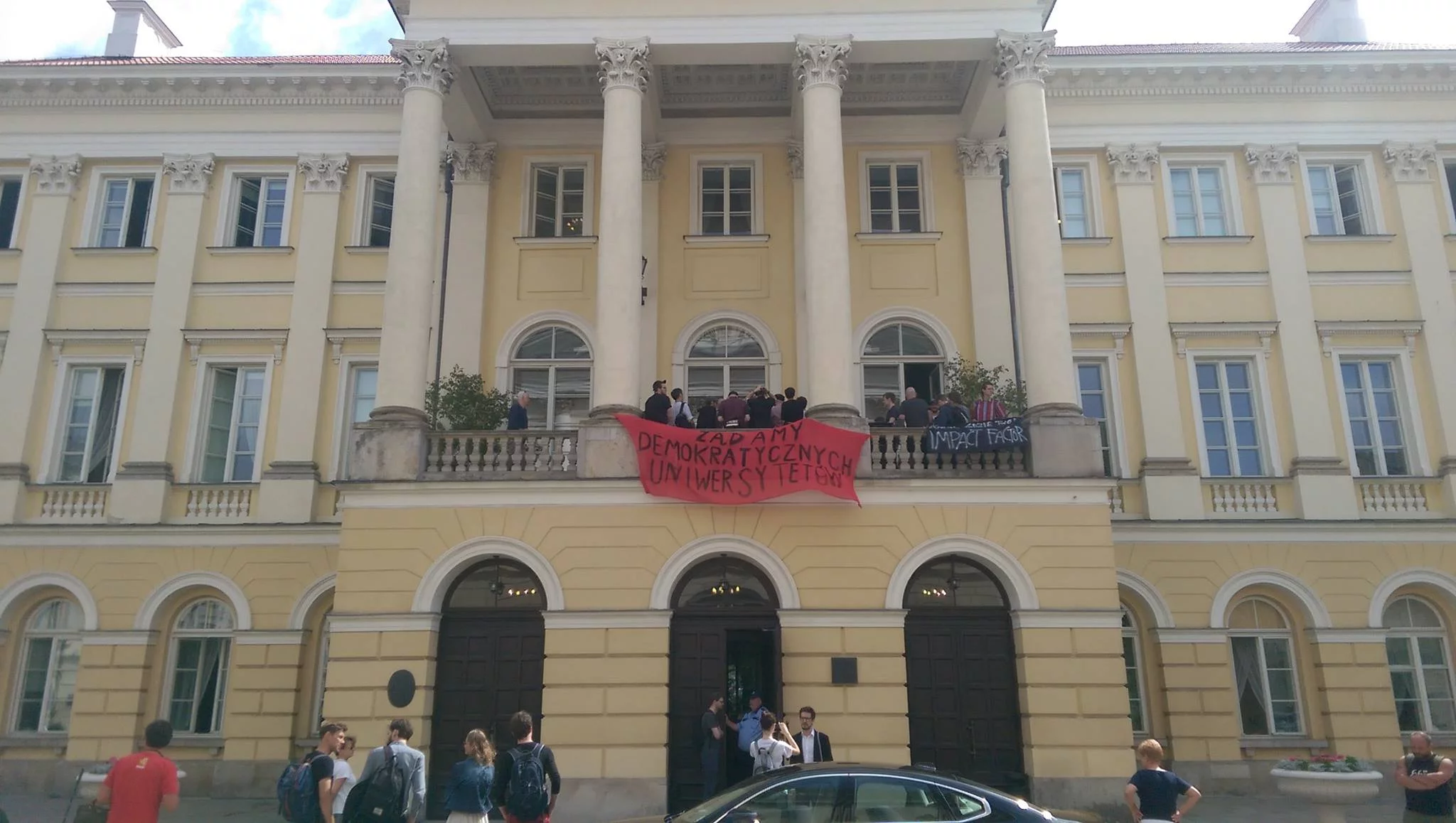 Protest studentów na UW