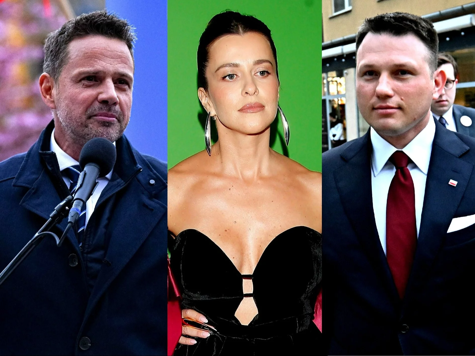 Rafał Trzaskowski, Malwina Wędzikowska i Sławomir Mentzen