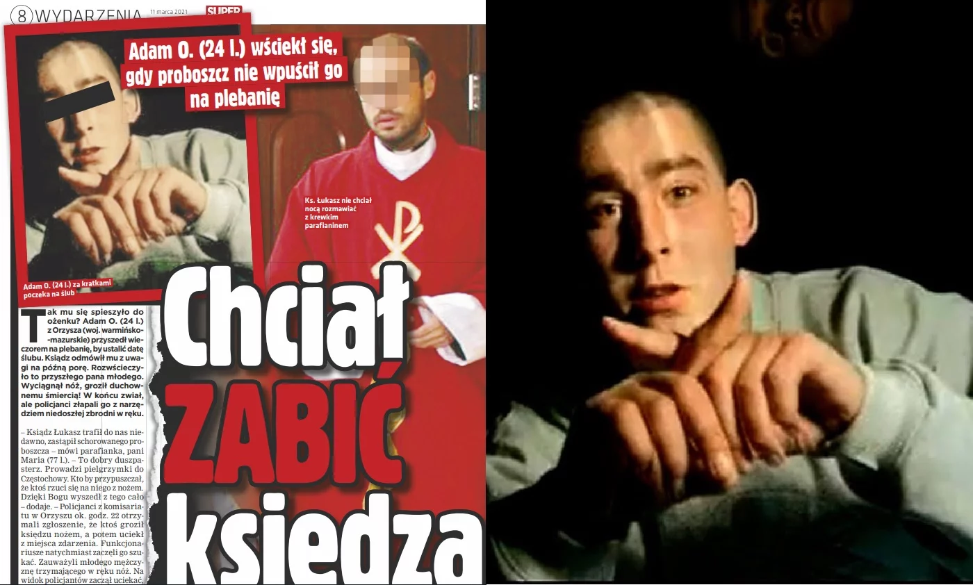 Artykuł w „Super Expressie” i kadr z teledysku WWO