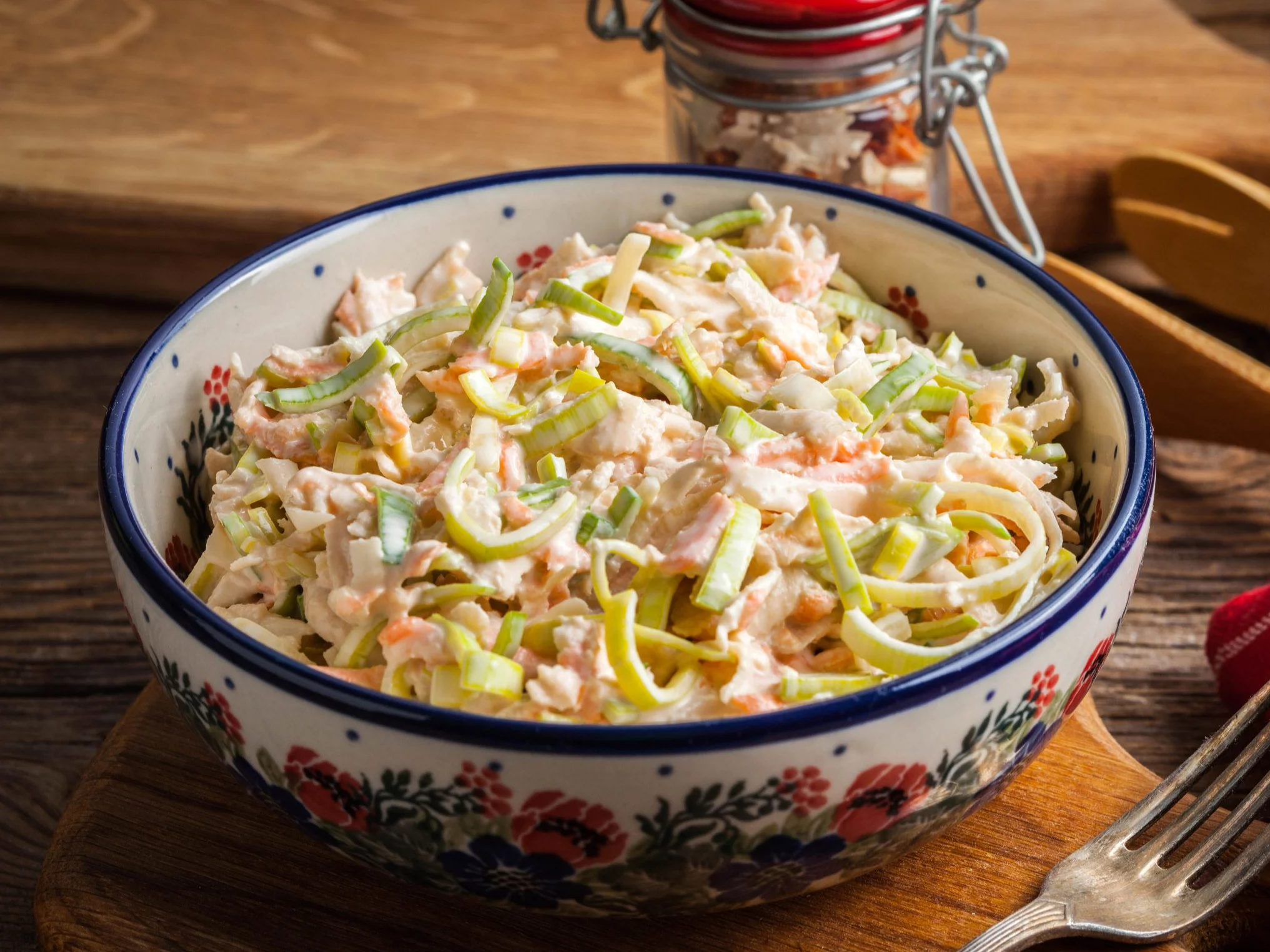 Surówka z pora i marchewki