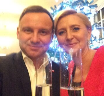 Sylwestrowe zdjęcie prezydenta Andrzeja Dudy z żoną z Sylwestra 2016/2017