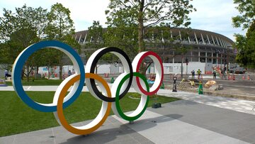 Symbol olimpijski w Tokio.