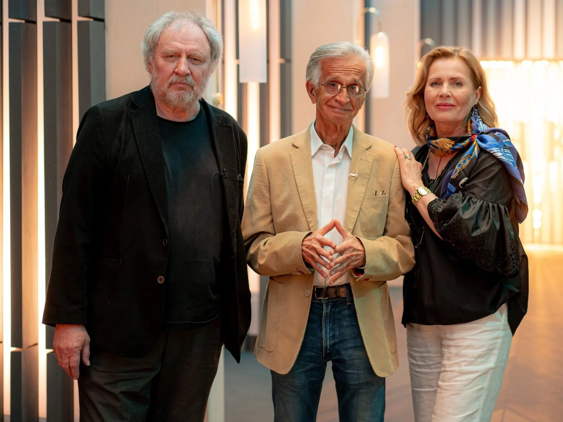 Grażyna Szapołowska, Jacek Fedorowicz i Andrzej Grabowski  w „Hell's Kitchen. Piekielna kuchnia”