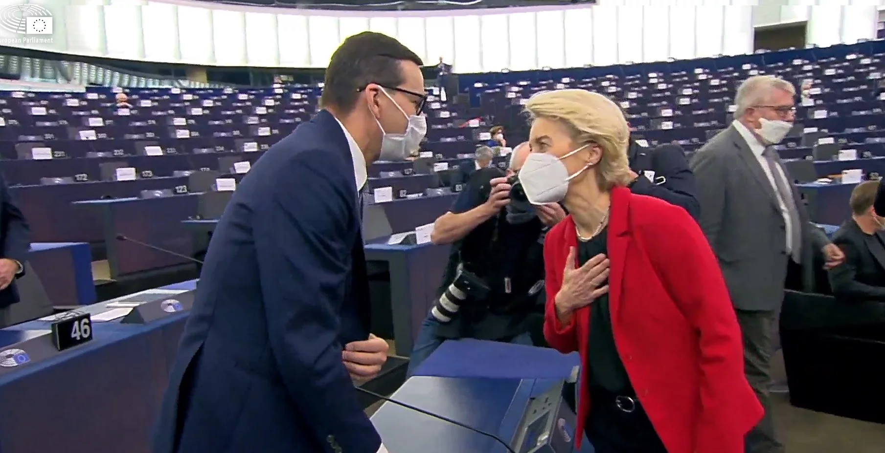 Premier Mateusz Morawiecki i przewodnicząca KE, Ursula von der Leyen