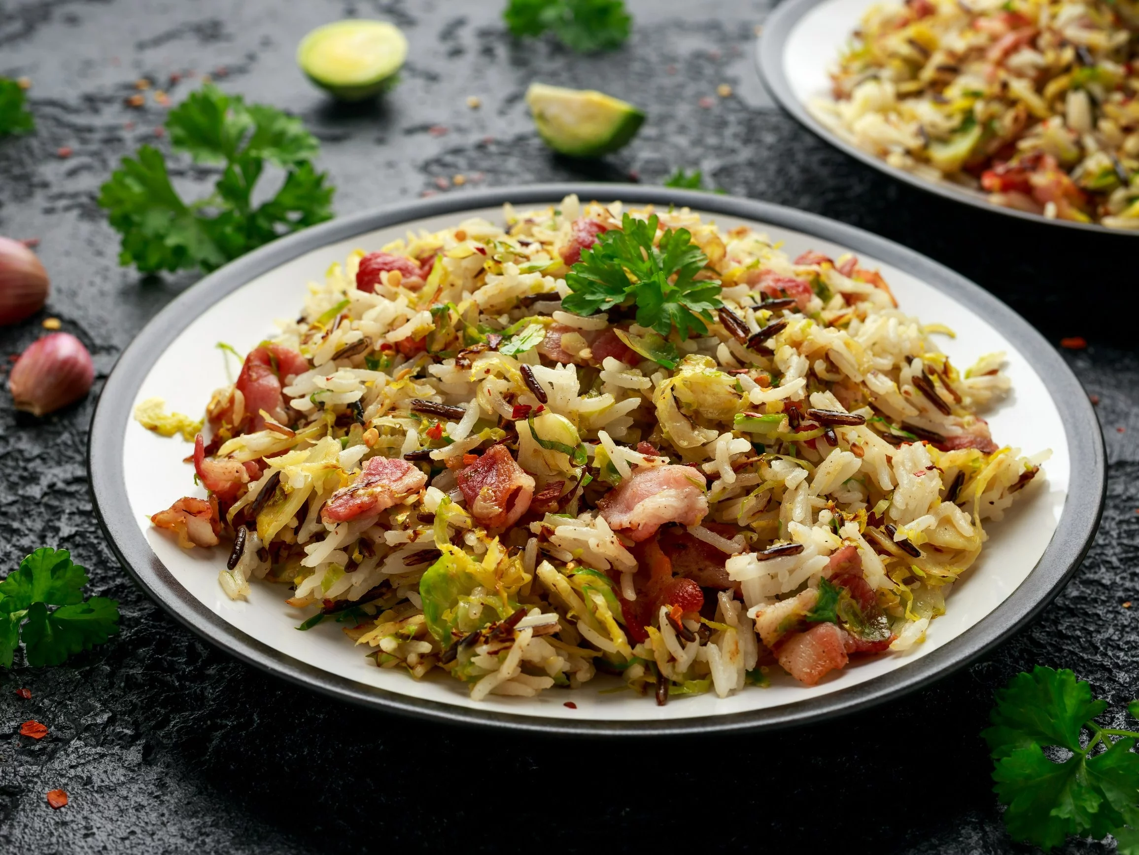 Smażony ryż z brukselką