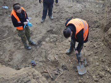 Szczątki odkryte podczas wykopalisk na Górkach Czechowskich