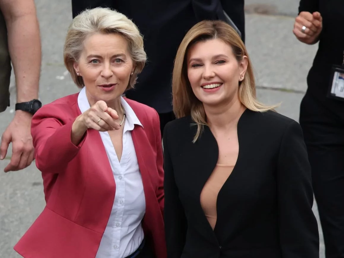 Ursula von der Leyen i Ołena Zełenska