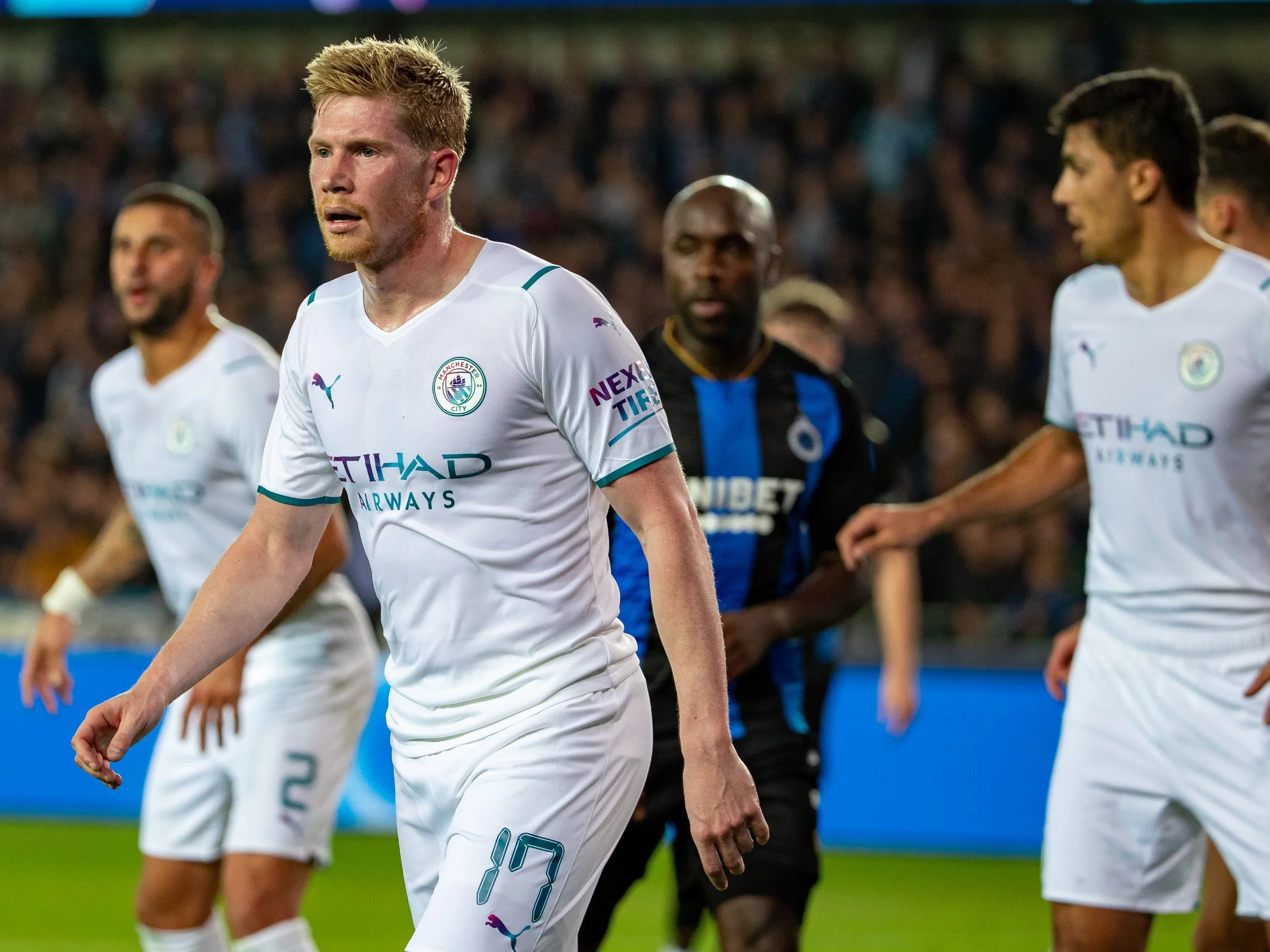 Kevin De Bruyne w meczu z Club Brugge