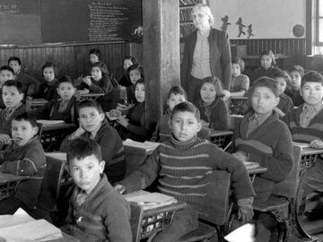 Szkoła w La Ronge, Saskatchewan, 1949