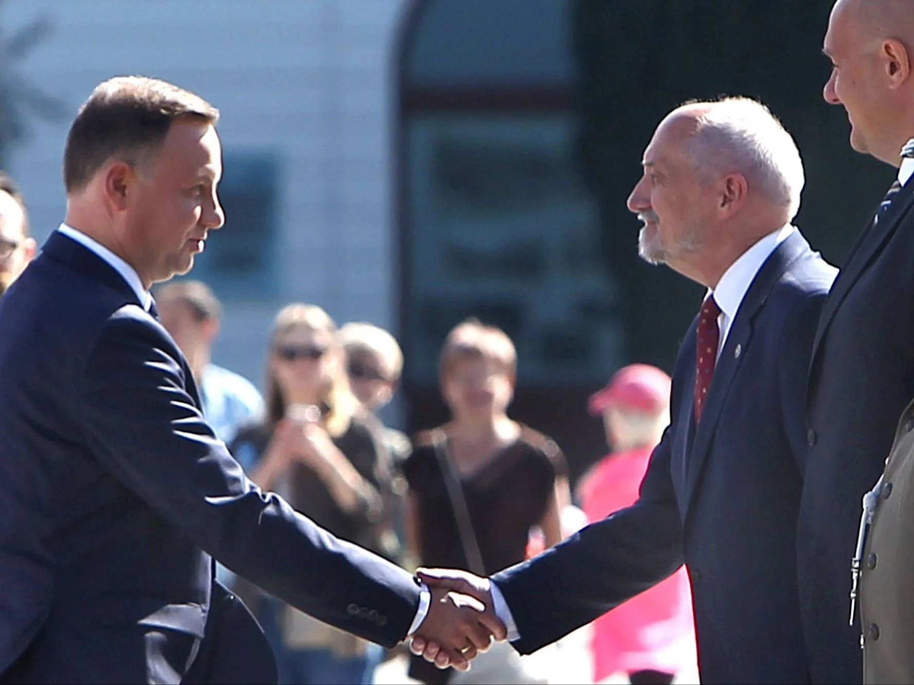 Andrzej Duda i Antoni Macierewicz podczas Święta Wojska Polskiego