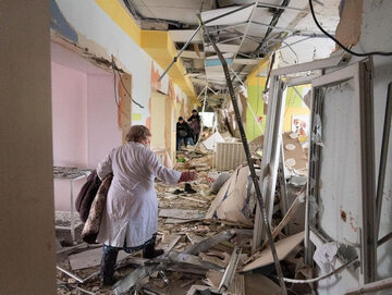 Szpital w Mariupolu po bombardowaniu