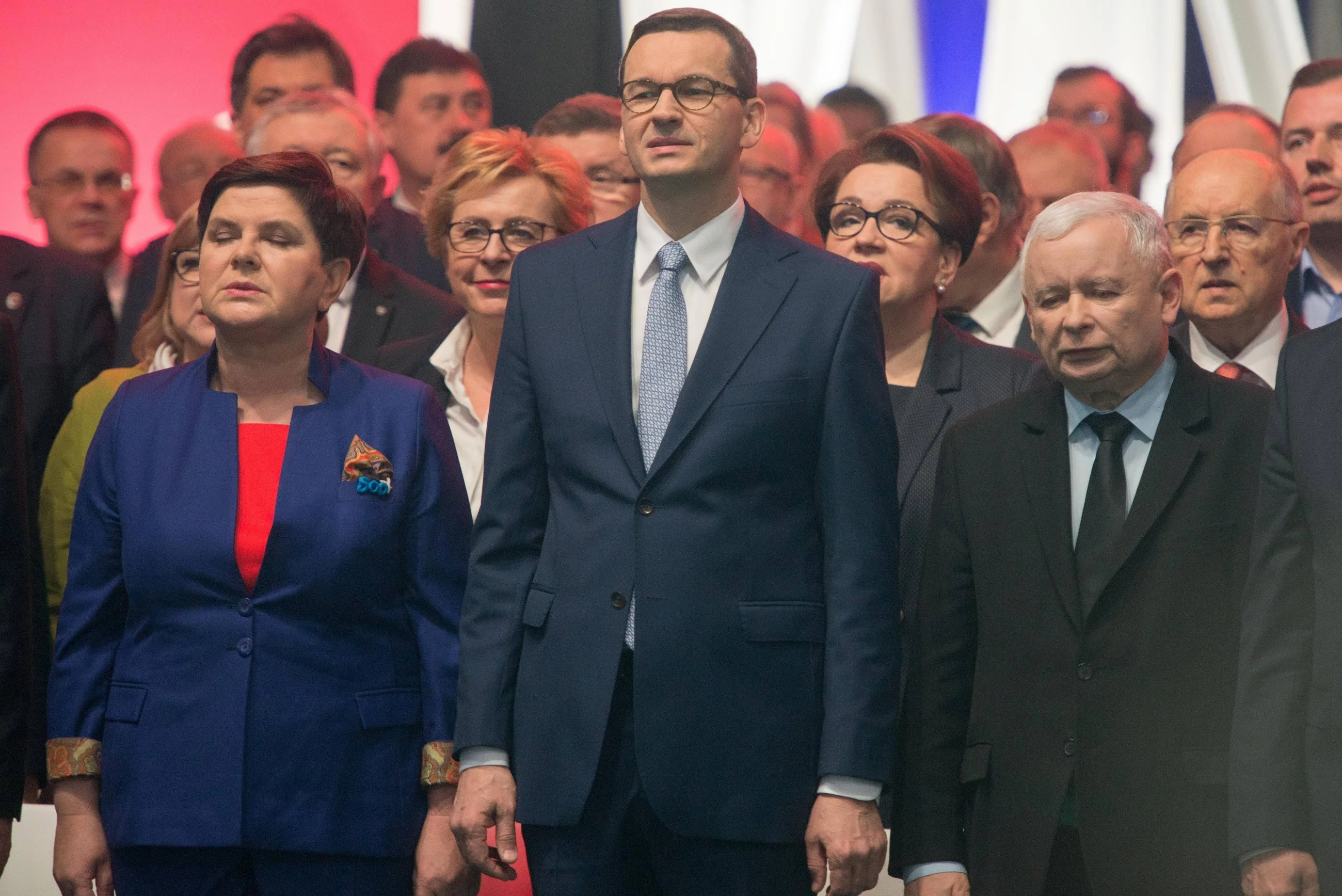 Beata Szydło, Mateusz Morawiecki, Jarosław Kaczyński