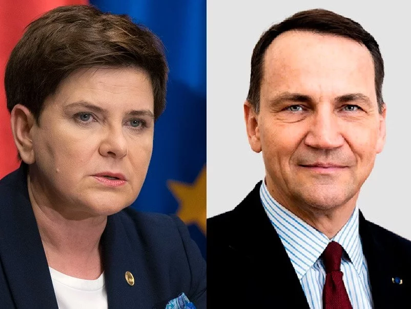 Beata Szydło i Radosław Sikorski