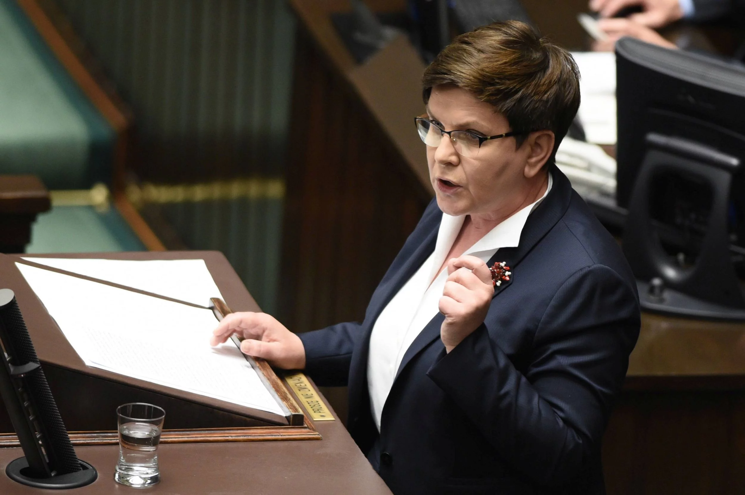 Premier Beata Szydło podczas debaty w Sejmie