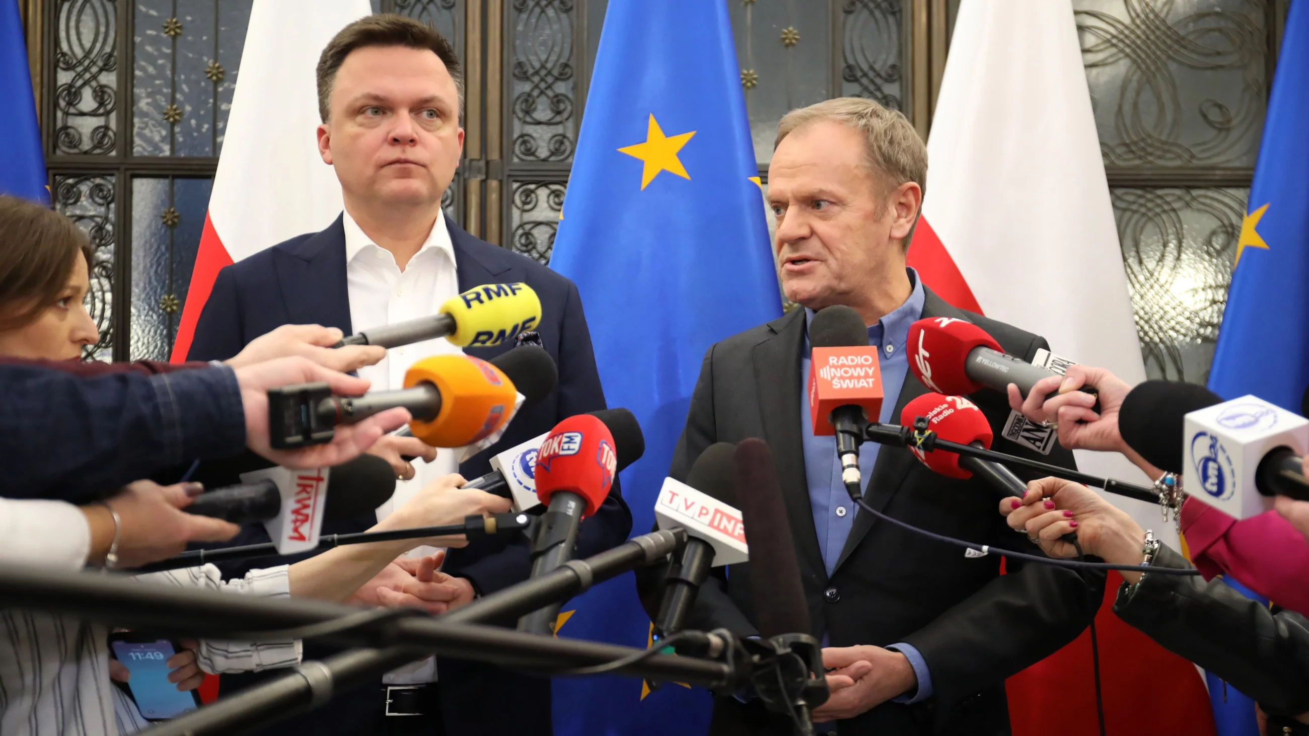 Szymon Hołownia i Donald Tusk